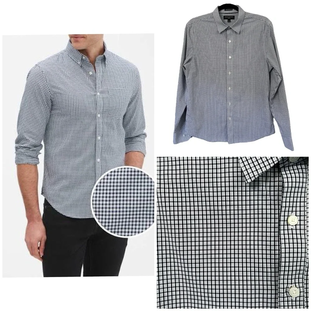 Banana Republic - Men’s Slim Untucked Fit Button Down Dress Shirt | Size Medium